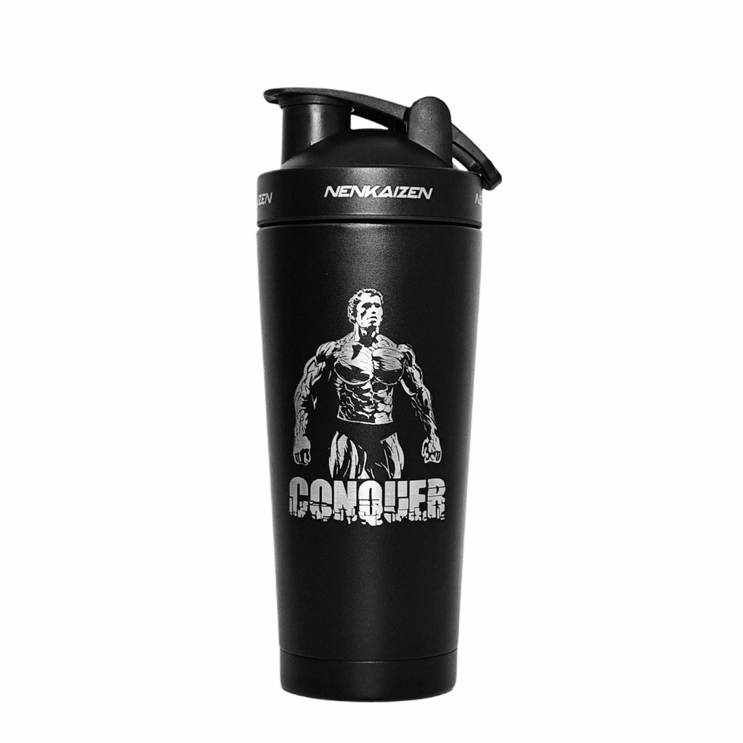 "Arnold Schwarzenegger - CONQUER" Edelstahl Shaker - NENKAIZEN
