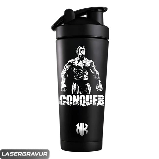 "Arnold Schwarzenegger - CONQUER" Edelstahl Shaker - NENKAIZEN