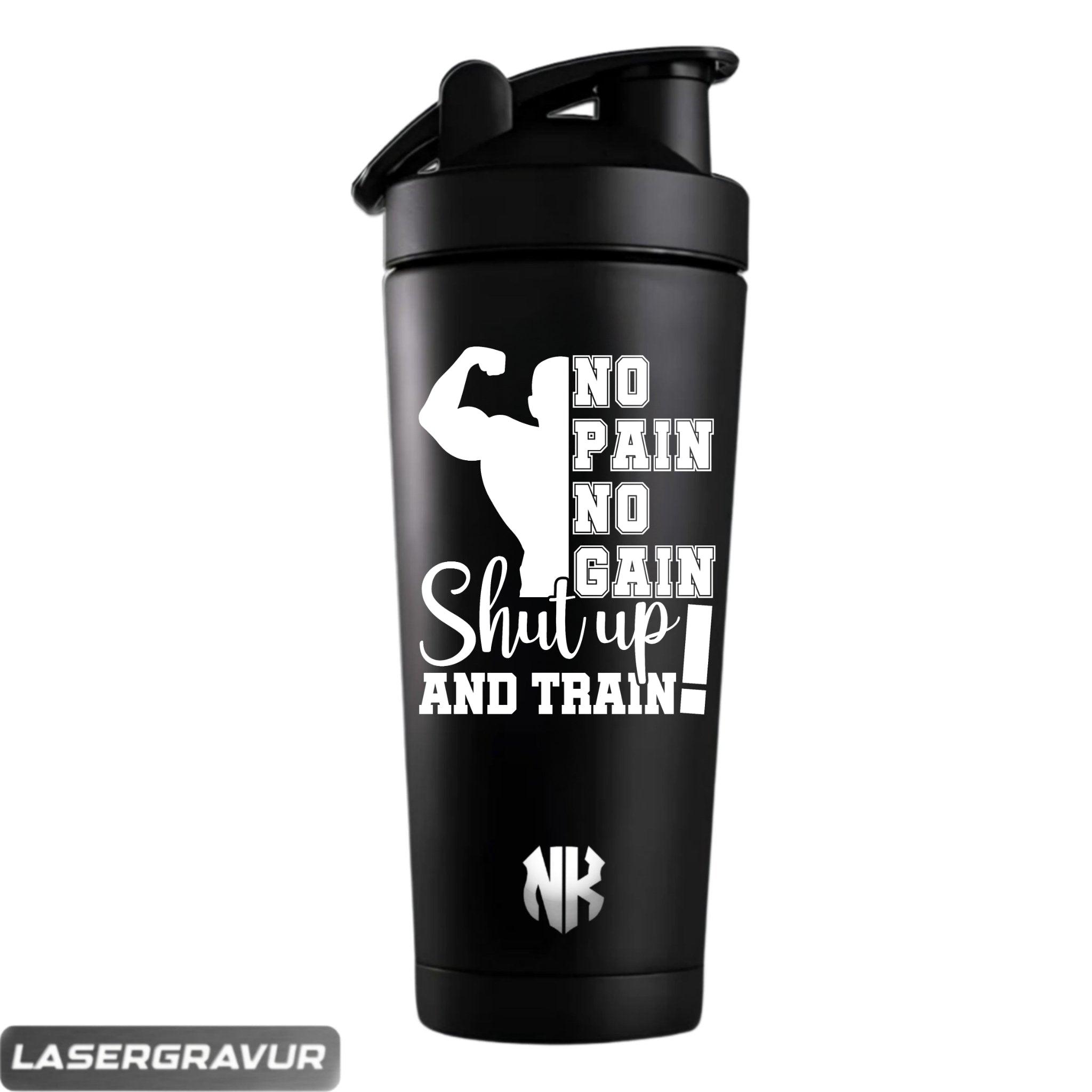 FITNESS-, PROTEIN-SHAKER AUS EDELSTAHL - GAIN & TRAIN - NENKAIZEN